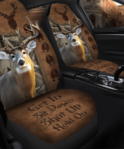 Deer Hunting S4 Hold on Car Seat Covers Universal Fit Set 2 S150903