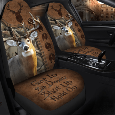 Deer Hunting S4 Hold on Car Seat Covers Universal Fit Set 2 S150903