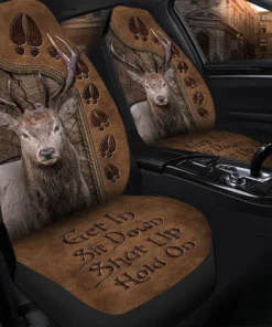 Cool Deer Q2 Hold on Funny Car Seat Covers Universal Fit Set 2 Q271001